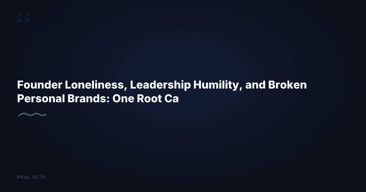 Why Founder Identity Is Your Competitive Edge, Not Your Problem