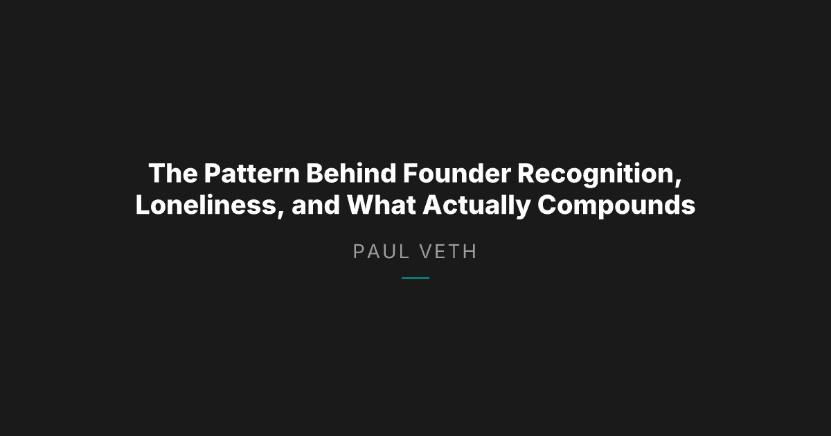 How Founder Identity Actually Drives Recognition and Resilience