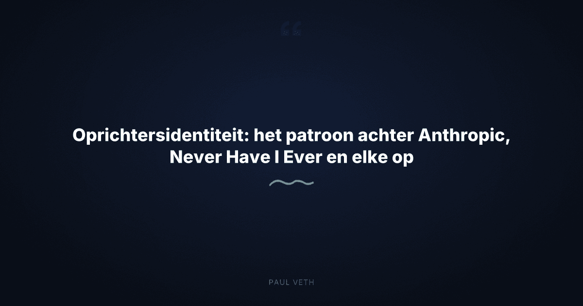 Hoe de identiteit van een oprichter de groei op lange termijn bepaalt
