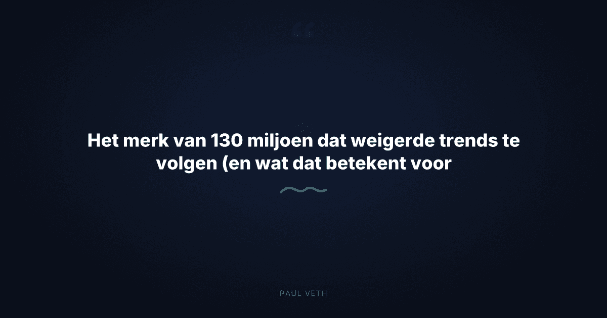 Identiteit als fundament: wat een merk van 130 miljoen dollar oprichters leert