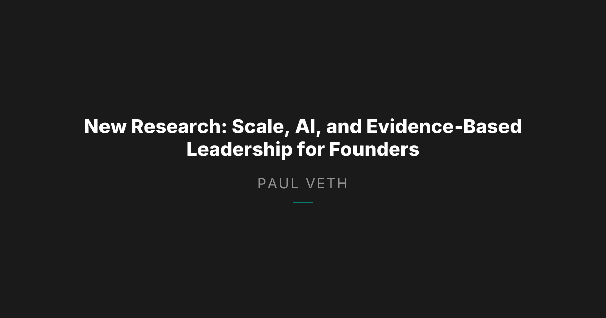 New Research: Why Scale, AI, and Evidence Beat Instinct