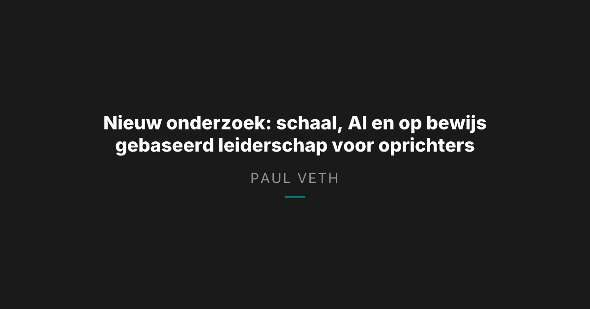 Nieuw onderzoek: waarom schaal, AI en bewijs het winnen van onderbuikgevoel